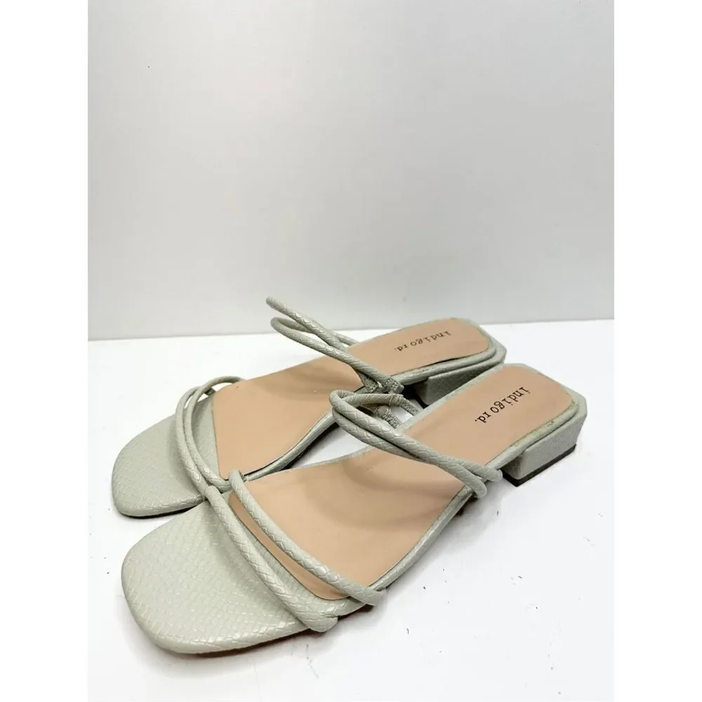 Indigo Rd.‎ Sandals Womens Size 9.5 Taylia Green Block Heel Strappy Open Toe